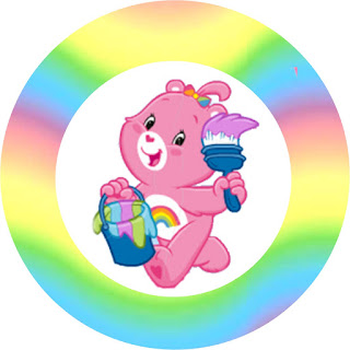 Care Bears Party: Free Printable Cupcake Wrappers and Toppers. Care Bears Party, Toppers or Free Printable Candy Bar Labels.