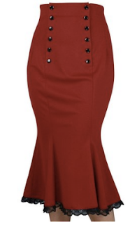 Gail Carriger's Imprudence Tour Outfit ~ Red Trumpet Skirt in Texas
