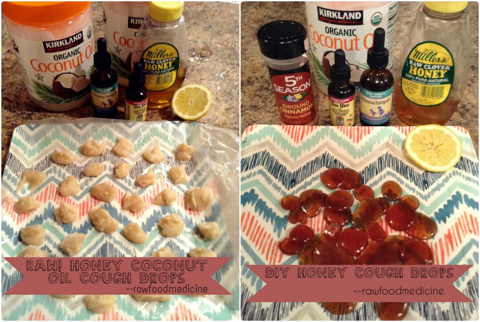Raw Food Medicine diy raw cough drops and cooked cough drops recipe