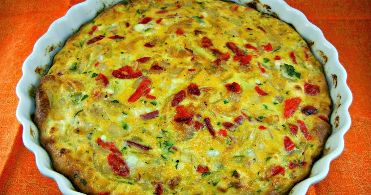 Fennel & red pepper quiche