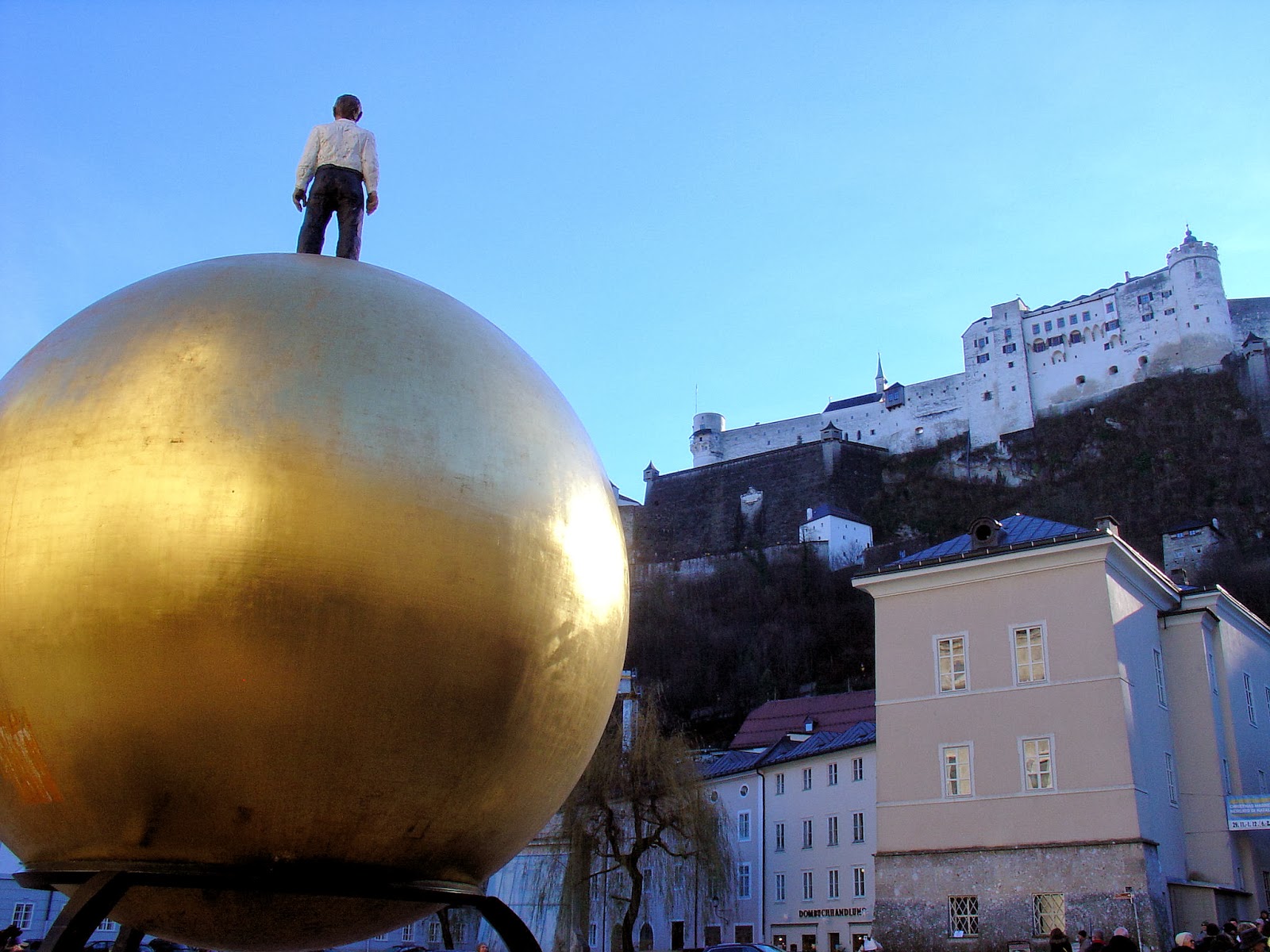 The incredible 'Sphaera' was created by artist Stephan Balkenhol in 2007.