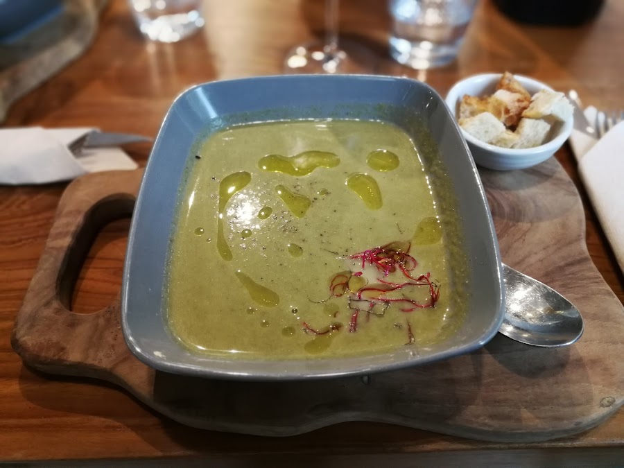 crema de espinacas con puerro del KINZA