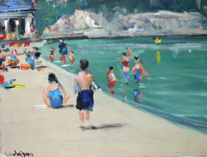 Морские пейзажи, картины пляжей Йоркшира и ню. Malcolm Ludvigsen Malcolm Ludvigsen