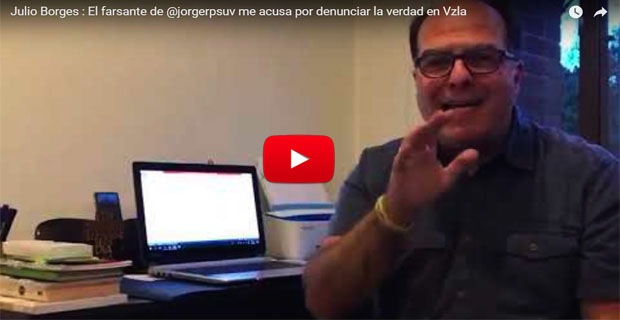 Julio Borges acusó a Jorge Rodríguez de ser un ladrón y mantener con eso a su familia Julio Borges acusó a Jorge Rodríguez de ser un ladrón y mantener con eso a su familia