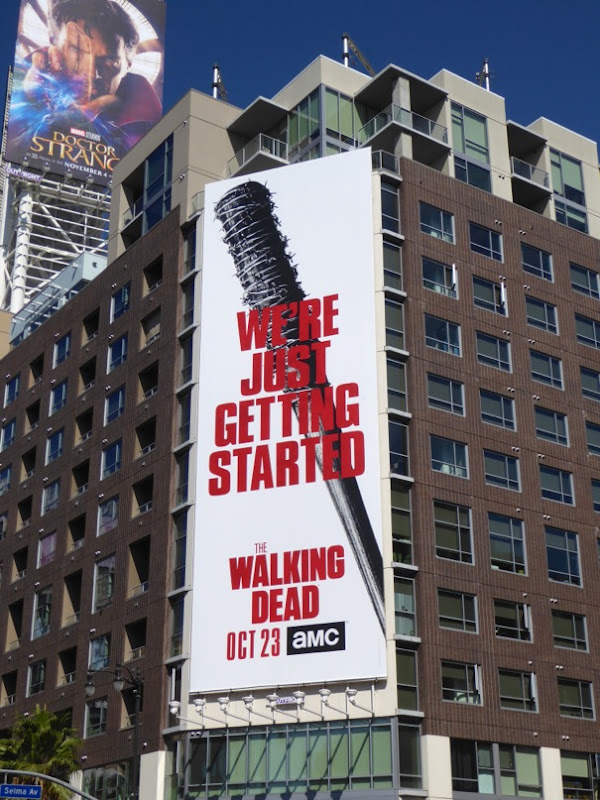 The Walking Dead season 7 Lucille baseball bat billboard Walking Dead 7 Lucille baseball bat billboard