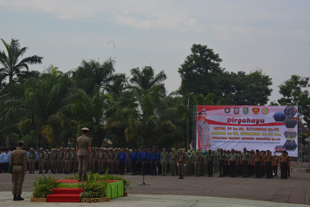 Pemkab Trenggalek Gelar Upacara Peringatan HUT Satpol PP, Linmas, Damkar, Rimbawan dan PPNI
