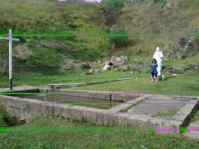 HOLY WATER SOURCE OF THE SHRINE, SANCTIFIED BY THE UNITED SACRED HEARTS