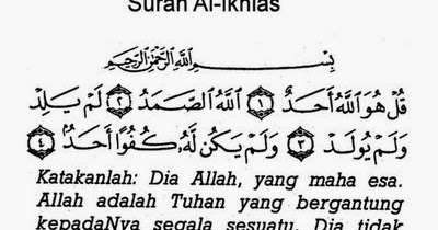 Keutamaan Membaca Surah Al Ikhlas Pembelajaran Seumur Hidup