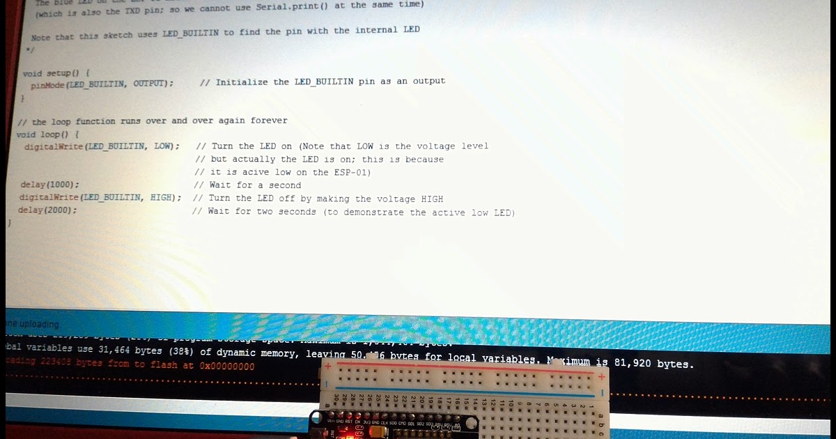 Arduino-er: Blink NodeMCU on-board LED using Arduino IDE with ESP8266 core Arduino, more examples