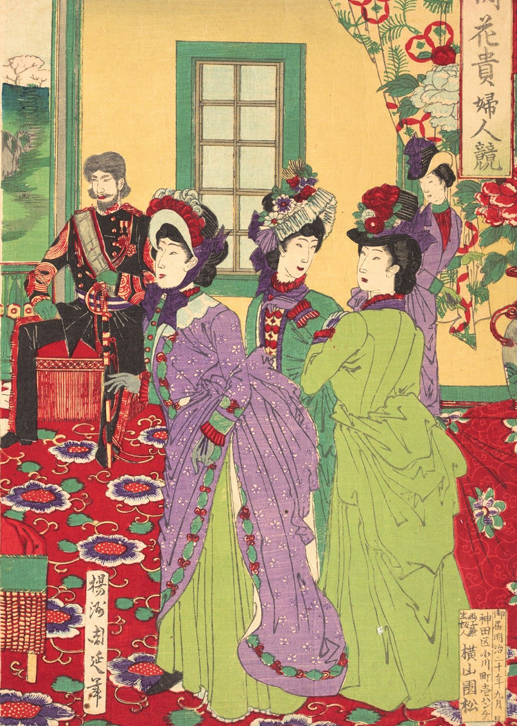 East goes west - western dress at the Meiji court in ukiyo-e prints by Toyo...