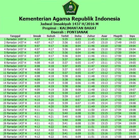 Jadwal Adzan