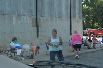 Wait! We are getting pelleted with candy! LOL Photo by Trisha Field