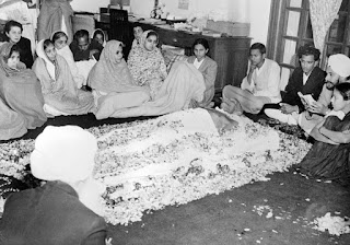 Image result for gandhi funeral nehru