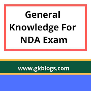 General Knowedge Quiz For NDA Exam, NDA Gk In Hindi