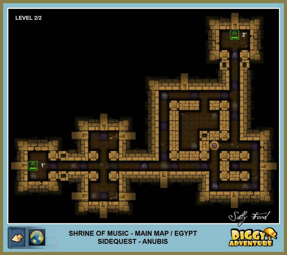 Diggy's Adventure Walkthrough: Egypt Main / Shrine of Music Level 2