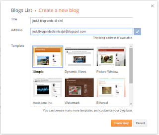 Cara Membuat Website/Blog Gratis dan Keren Hanya Dengan Blogspot
