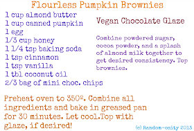Random-osity: Flourless Pumpkin Brownies