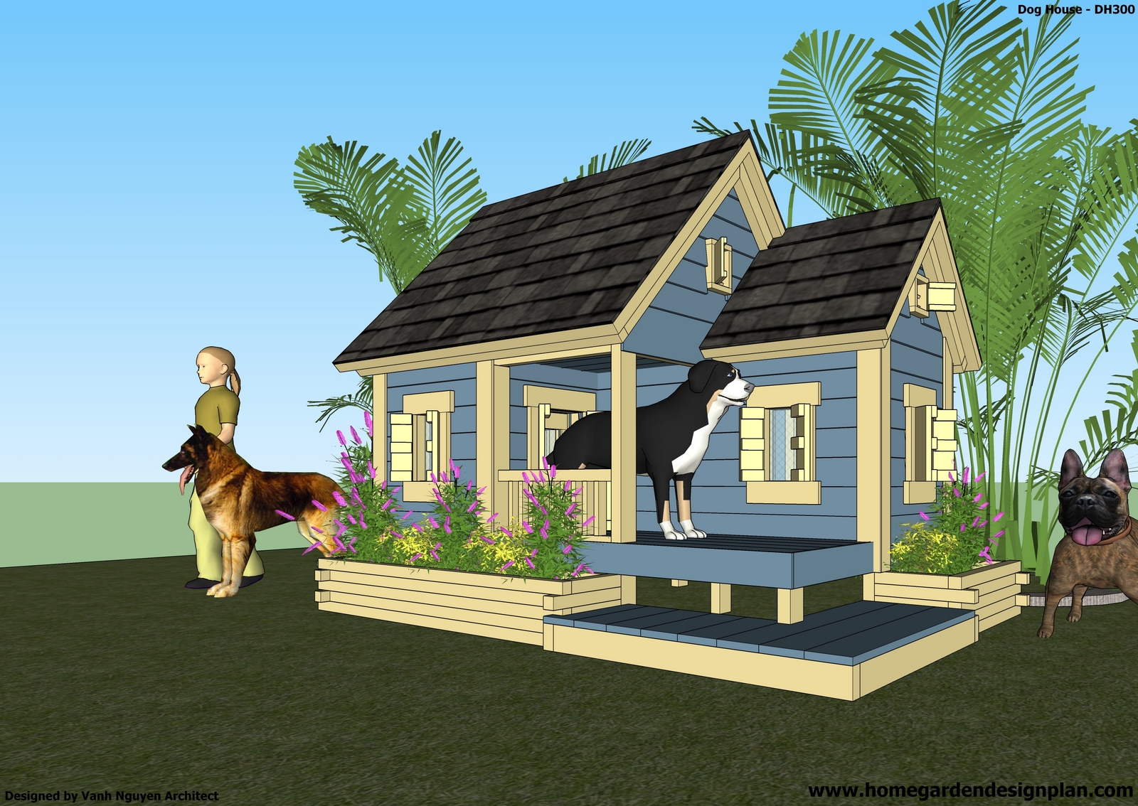 DH300 - Dog House Plans Free - How to Build an Insulated Dog House 