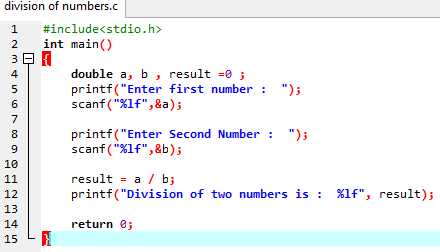 Double Division In C _ Opération Double En C – UZMT