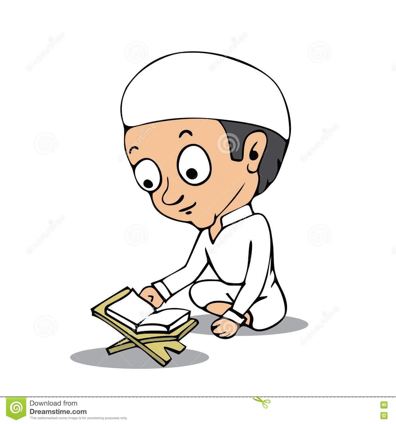 Gambar Kartun  Anak Baca  Al Quran  Top Gambar