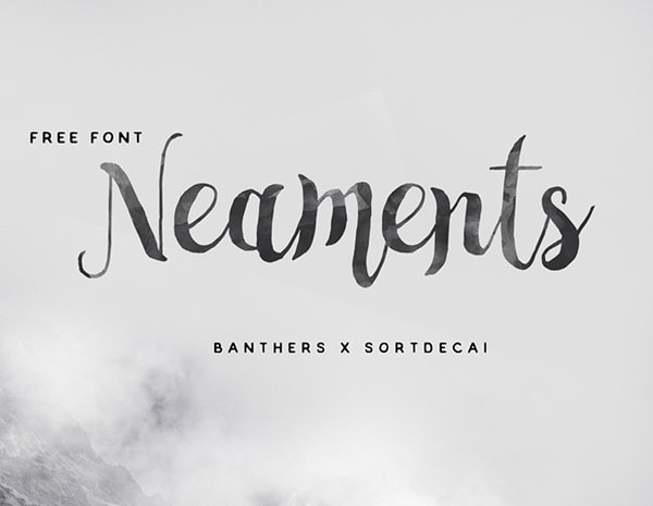 Neaments – Free Brush Font Brush font terbaik 2017 - Neaments – Free Brush Font