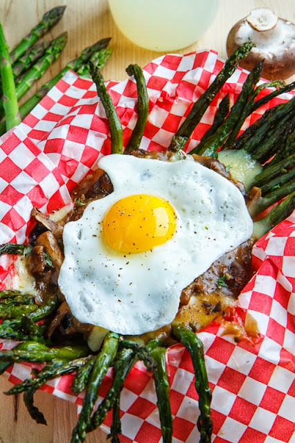 Roasted Asparagus and Mushroom Poutine