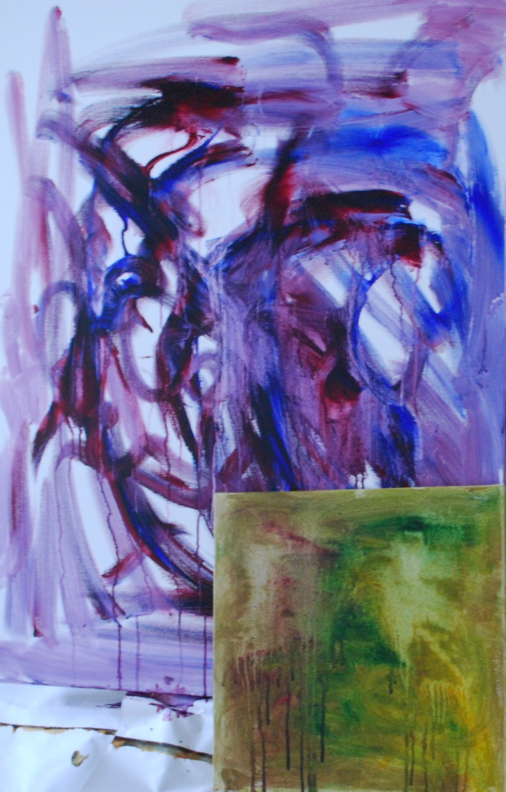 Jean's Paintings Austin Summer Blues; UnderPaintings; Grey Abandon 2