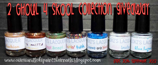 Osiris and Loki paints their nails's 2 Ghoul 4 Skool collection Giveaway!