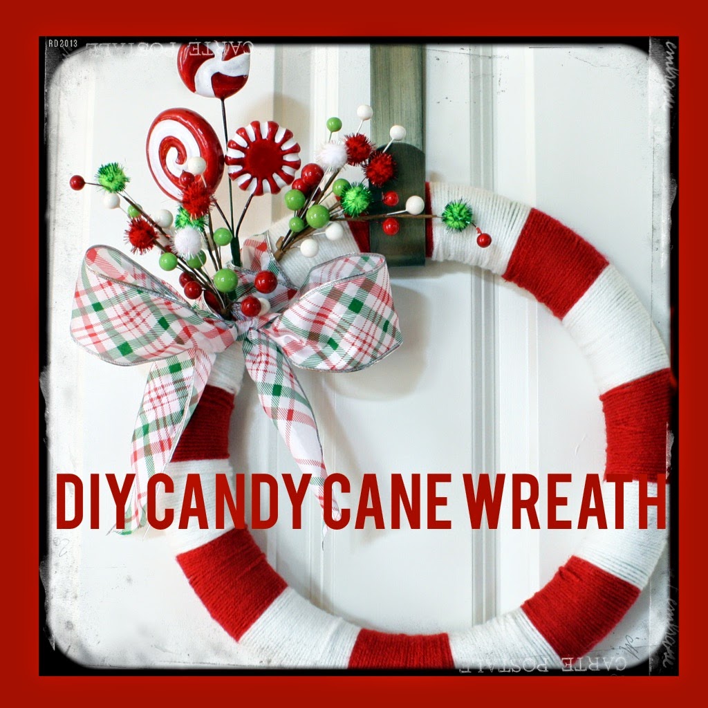 easy candy cane wreath tutorial
