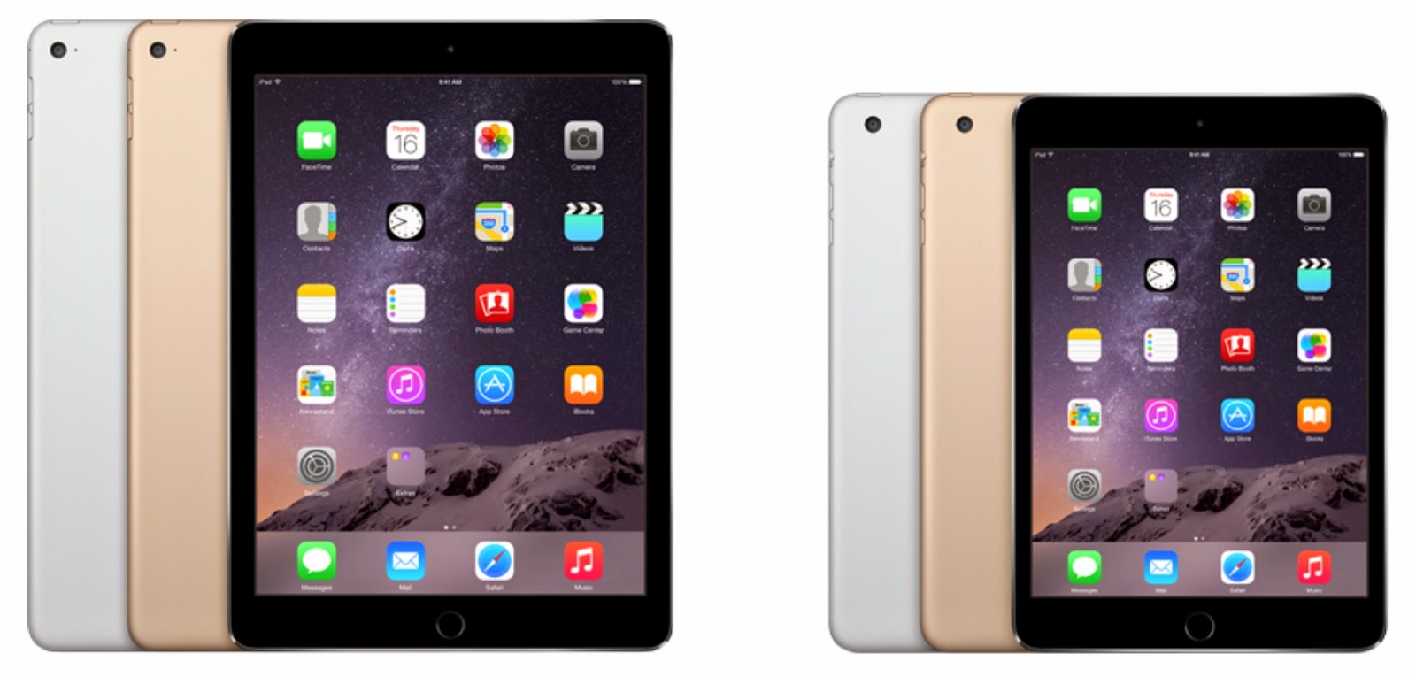 Apple iPad Air 2 and iPad Mini 3
