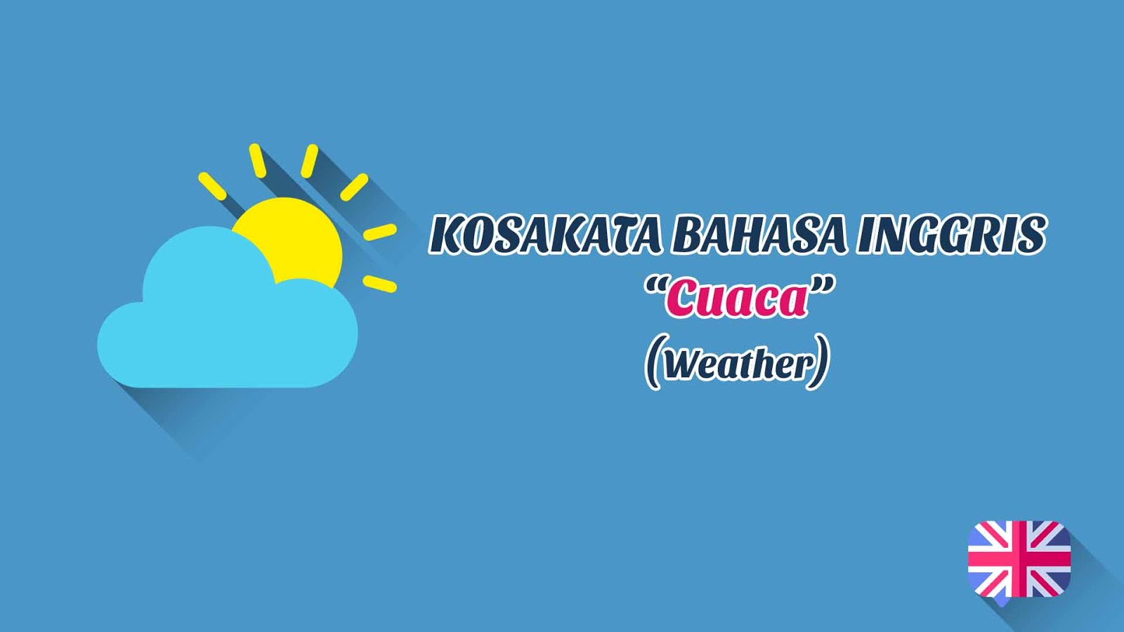 Cuaca (Weather) + Pronunciation (Kosakata Bahasa Inggris) Cuaca (Weather) + Pronunciation (Kosakata Bahasa Inggris)
