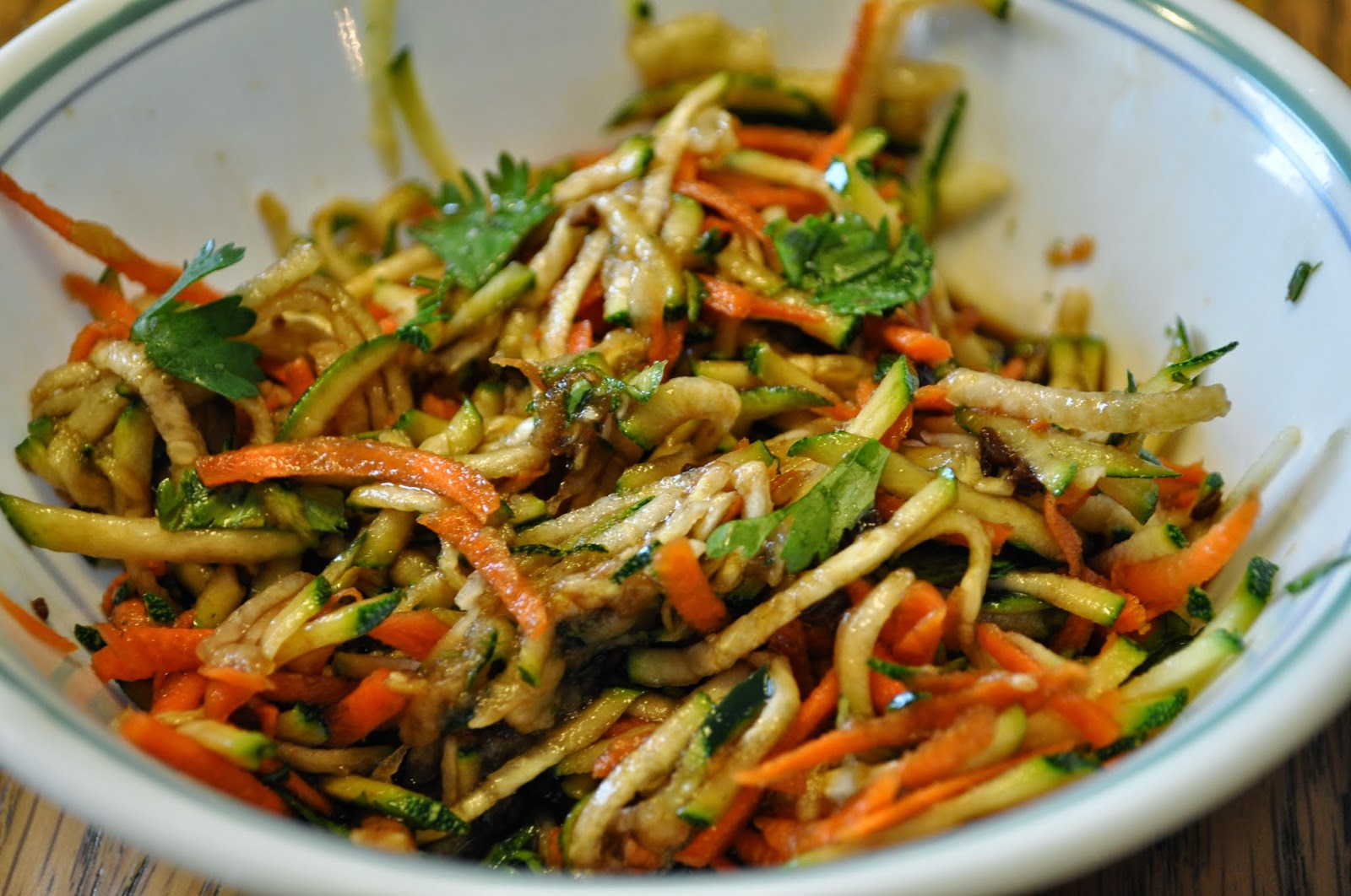 Life in my Kitchen...and beyond: #1,297: Cucumber Noodles with Spicy