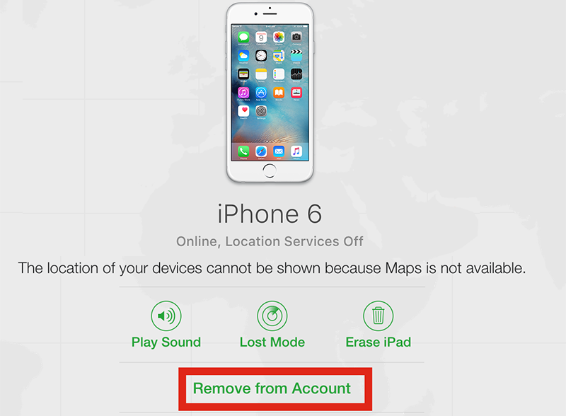unable to turn off find my iphone icloud