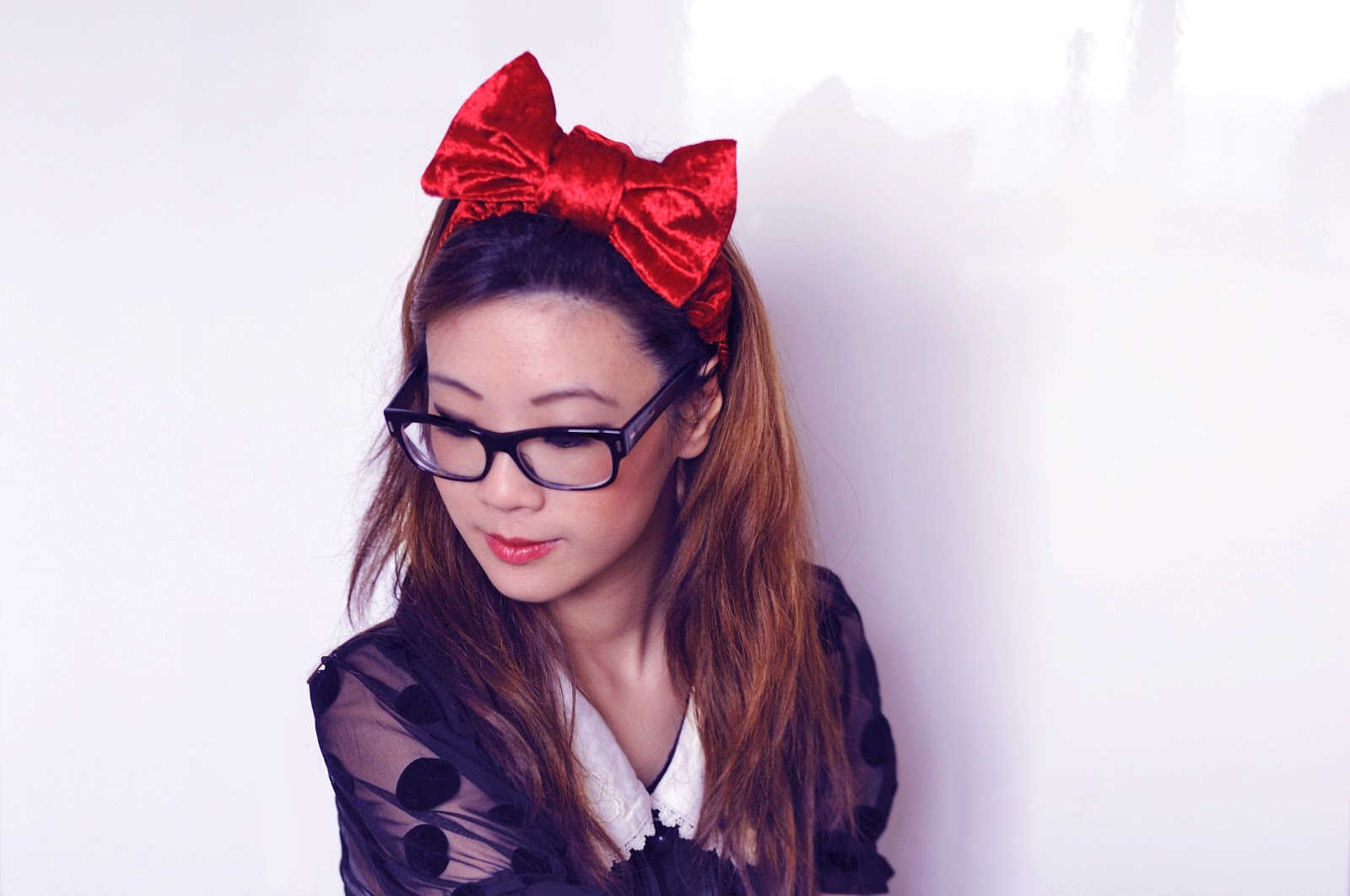 large red hair bow how to wear a large red hair bow