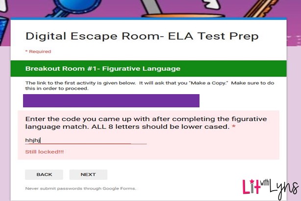 Digital Escape Room- ELA Test Prep | Lit w/ Lyns