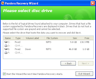 pandora recovery software free download for pc