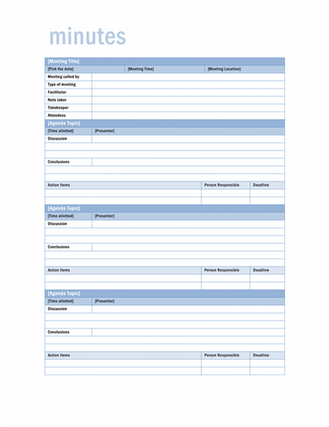 meeting minutes document