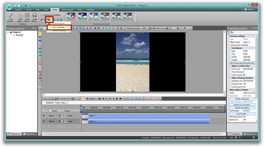 cara menggunakan vsdc video editor