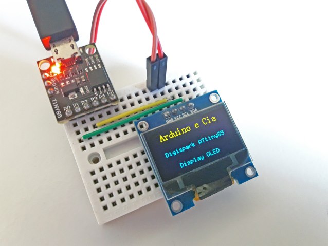 Digispark ATTiny85 e Display OLED I2C Digispark ATTiny85 e Display OLED I2C