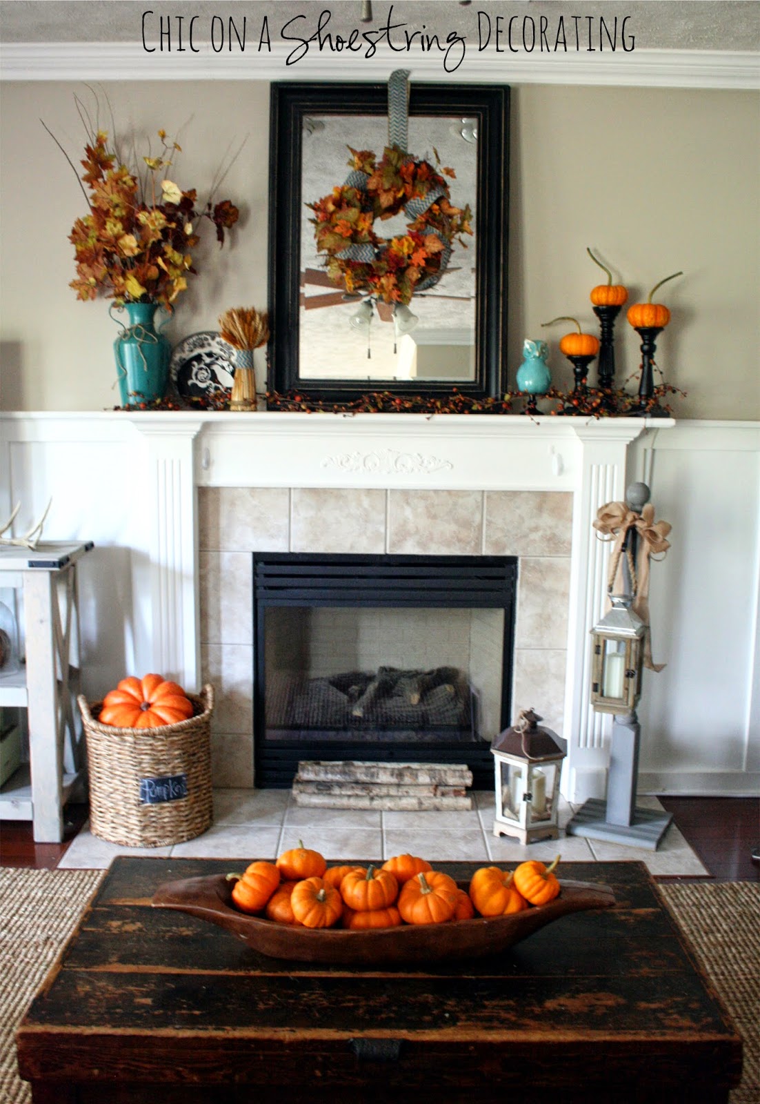 Chic on a Shoestring Decorating Black & Orange Fall Decor