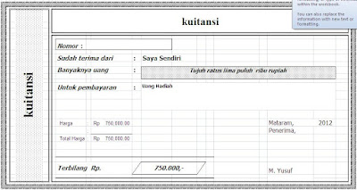 Download Kwitansi Sederhana File Excel Yook Download Contoh