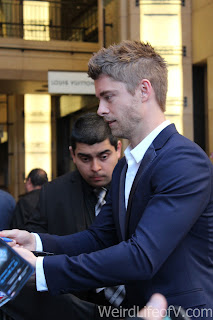 Captain America: Civil War Red Carpet World Premiere Luke Mitchell signing autographs