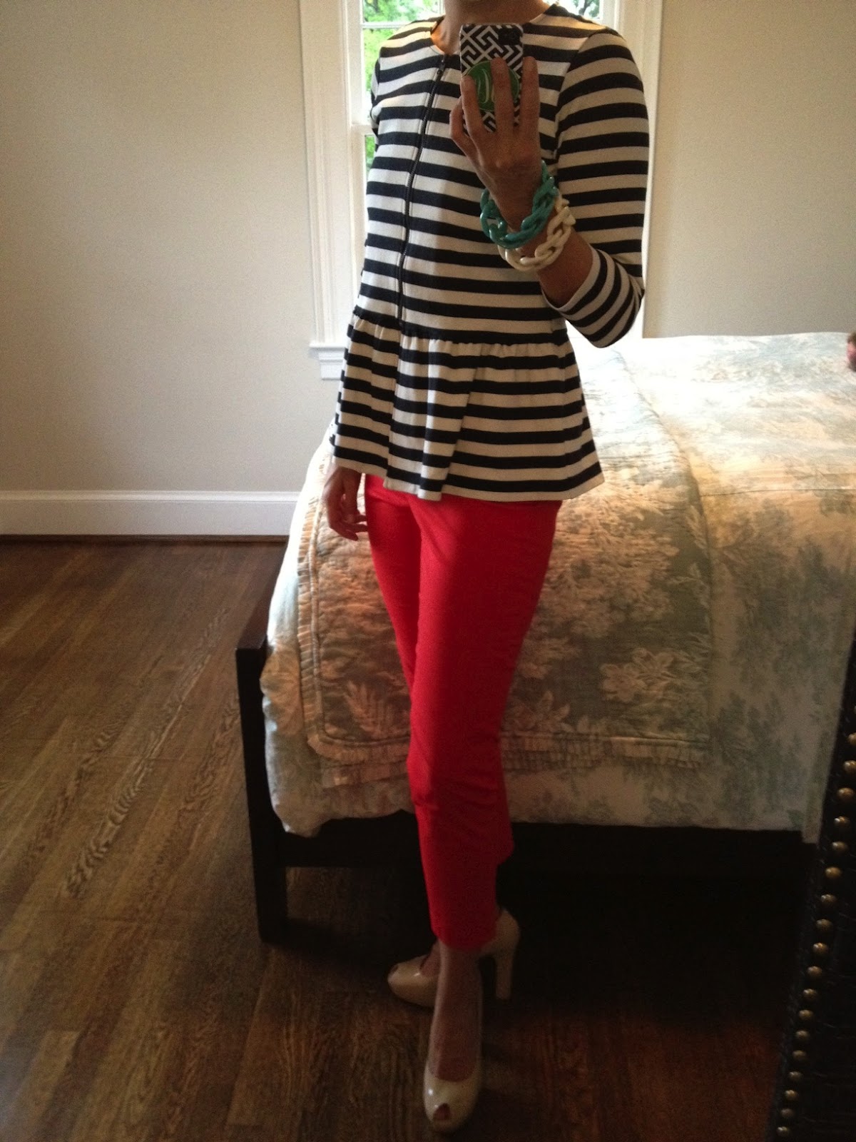 Cardigans and Couture: What I Wore - Stripes and Peplum