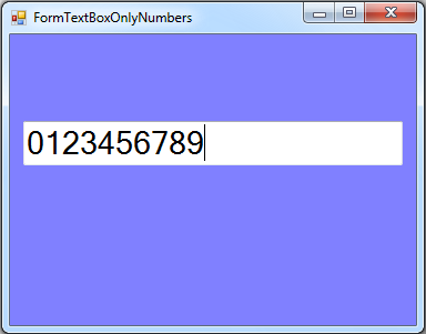 textbox allow only number using vbnet