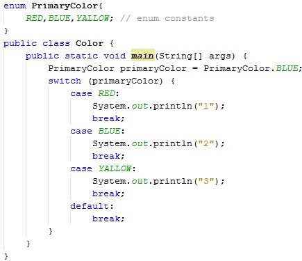 O: Java Enum