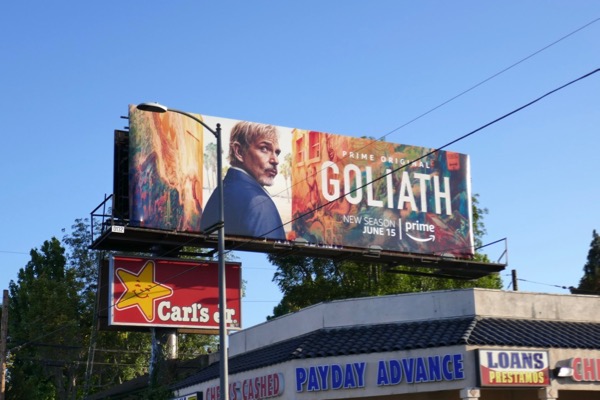 Goliath season 2 billboard La Cienega Boulevard Goliath season 2 billboard
