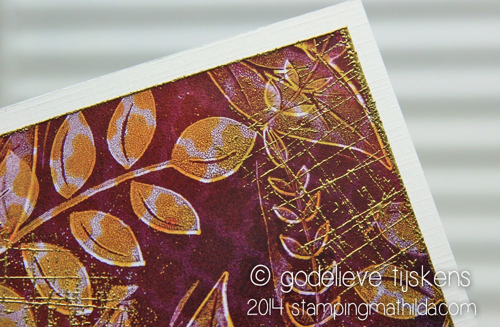 StampingMathilda Gold Embossing on Gelli Prints