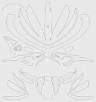 dali lomo predator costume mask cardboard diy template