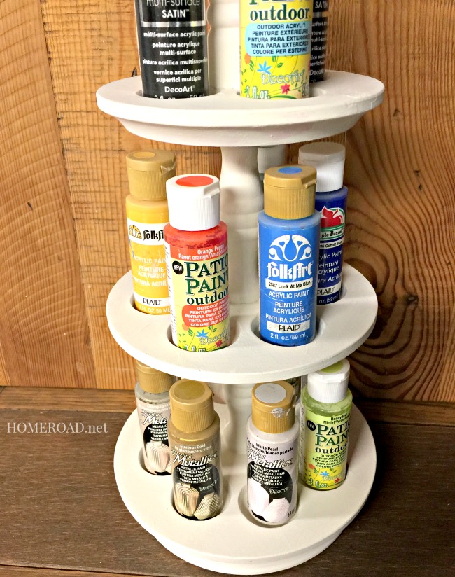 Repurposed Craft Paint Organizer