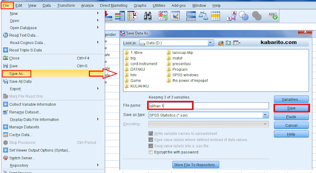 Input Data Statistik Di SPSS Data Editor - kabarito.com menyimpan data spss di folder